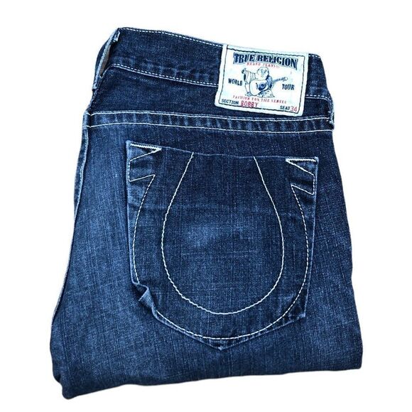 Vintage True Religion Jeans Size 36 BOBBY Blue - Picture 1 of 10